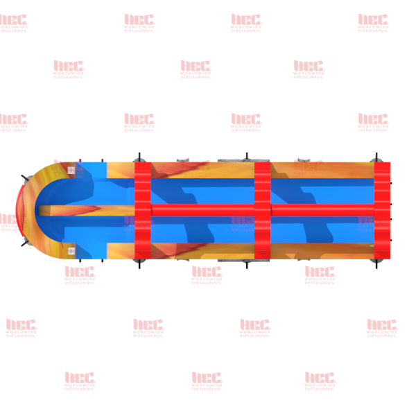 35 Foot Lava Surge Double Lane Slip and Slide Inflated Pool