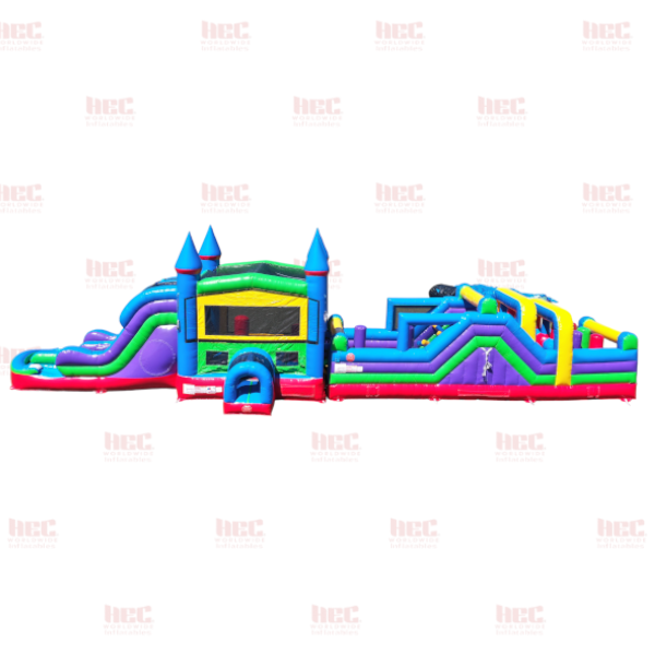 60 Foot Standard 5 Color Combo with 30 Foot Sports Obstacle Course