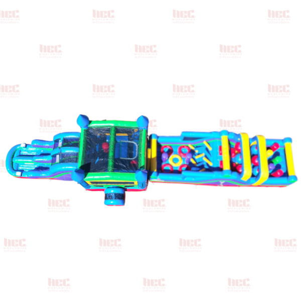 60 Foot Standard 5 Color Combo with 30 Foot Sports Obstacle Course
