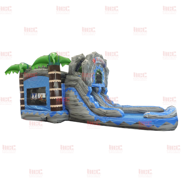 Piscina inflable de doble carril combinada Avalanche, húmeda y seca