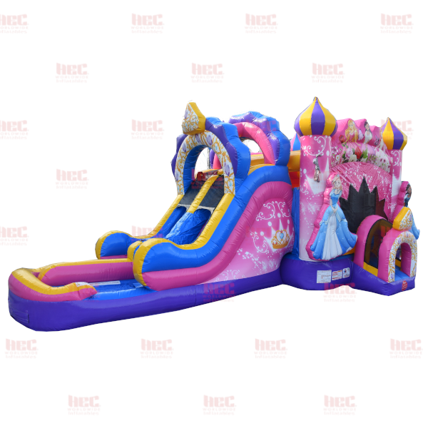 Diamond Princess Combo Double Lane Inflated Pool Wet and Dry