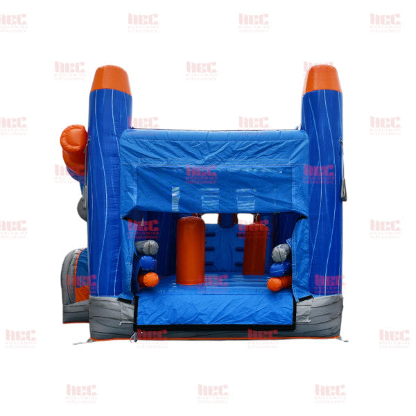 Piscina inflable de dos carriles Hyper Blast Combo, húmeda y seca