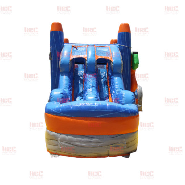 Hyper Blast Combo Double Lane Inflated Pool Wet and Dry Roll Up Wall