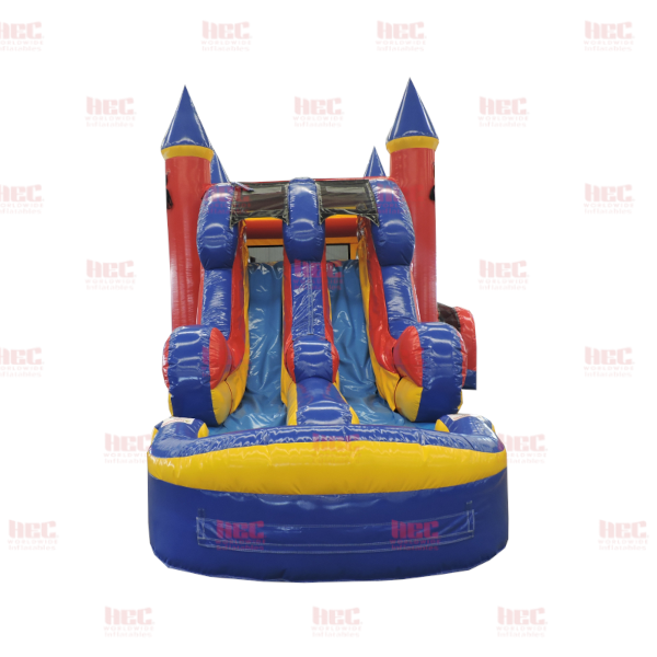 Modular BT Castle Combo Double Lane Inflated Pool Wet/Dry