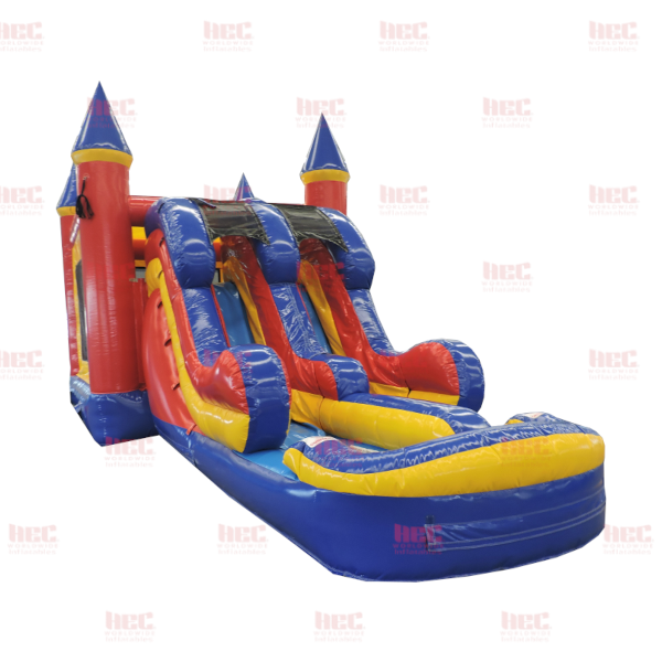 Modular BT Castle Combo Double Lane Inflated Pool Wet/Dry