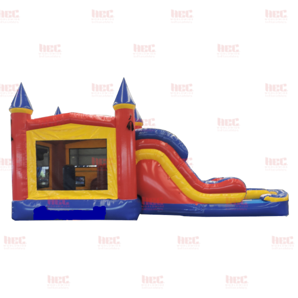Modular BT Castle Combo Double Lane Inflated Pool Wet/Dry