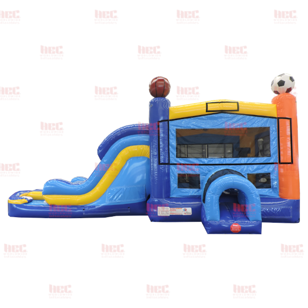 Modular BT Sport Combo Double Lane Inflated Pool Wet/Dry