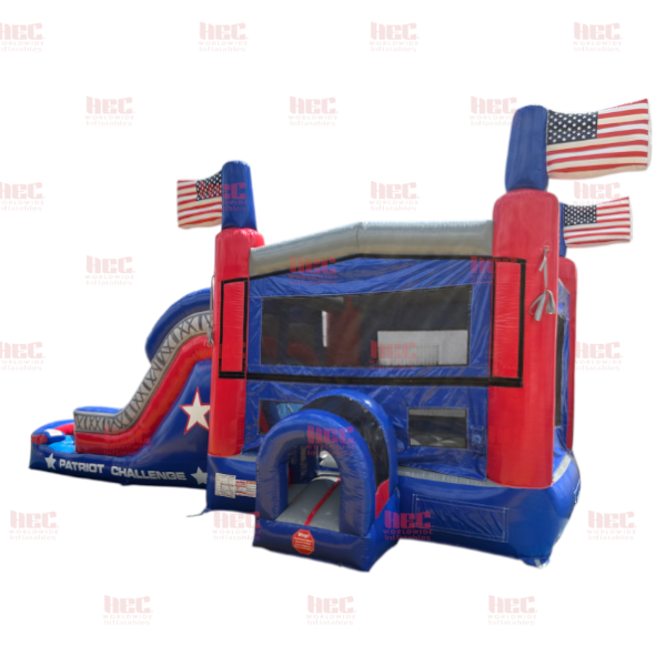 Patriot Challenge Combo Double Lane Inflated Pool Wet/Dry