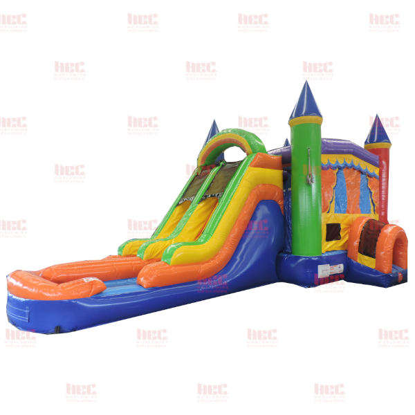 Rainbow Castle Combo Wet/Dry | HEC-Worldwide.com | Orlando, FL