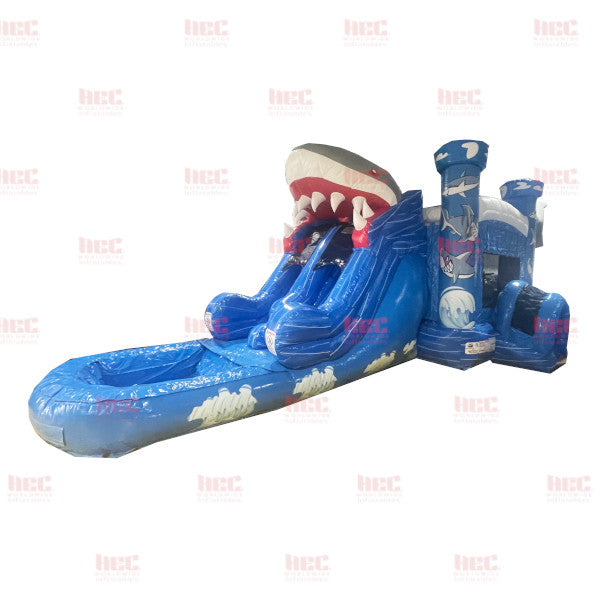 Piscina profunda de dos carriles Shark Blue Combo húmeda/seca
