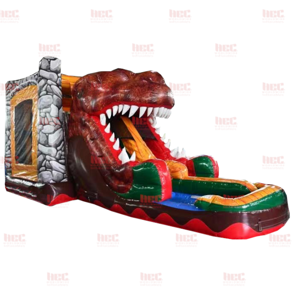 T-Rex® Combo Double Lane Inflated Pool Wet/Dry