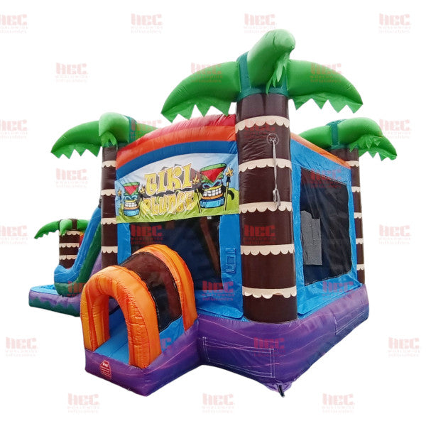 Piscina profunda combinada de dos carriles Tiki Plunge, húmeda y seca
