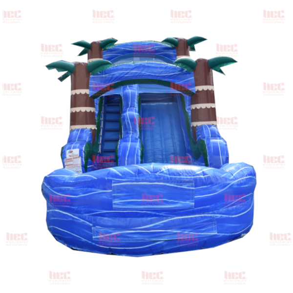 15 Foot Blue Hurricane® Single Lane Inflated Pool