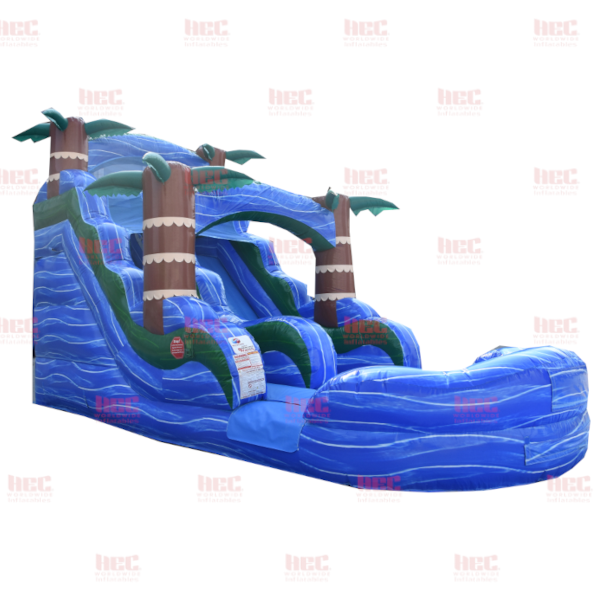 15 Foot Blue Hurricane® Single Lane Inflated Pool
