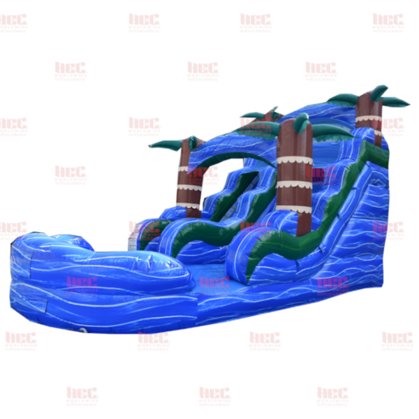 15 Foot Blue Hurricane® Single Lane Inflated Pool