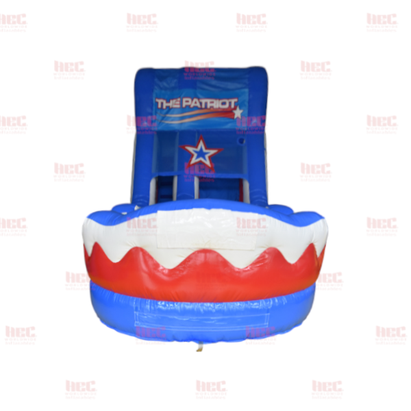 15 Foot Patriot Slide Single Lane Inflated Pool