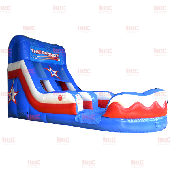 15 Foot Patriot Slide Single Lane Inflated Pool