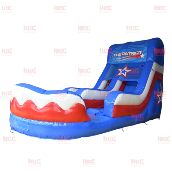 15 Foot Patriot Slide Single Lane Inflated Pool