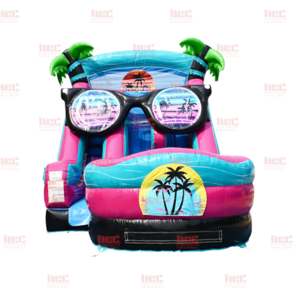 15 Foot Beach Vibe Double Lane Inflated Pool