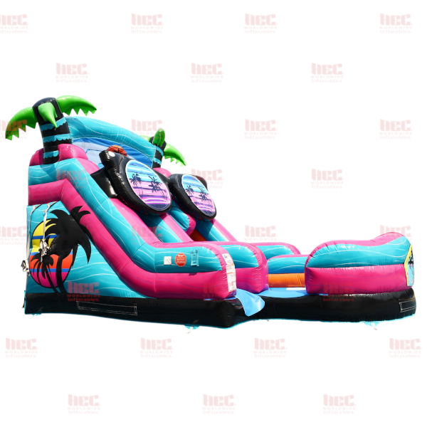 15 Foot Beach Vibe Double Lane Inflated Pool