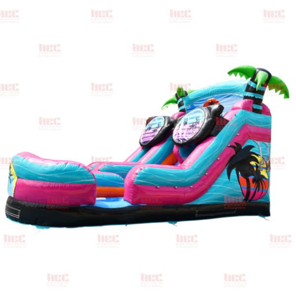 15 Foot Beach Vibe Double Lane Inflated Pool