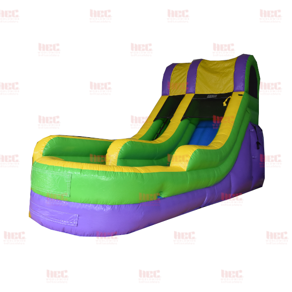 15 Foot Splash Slide Single Lane Inflated Pool