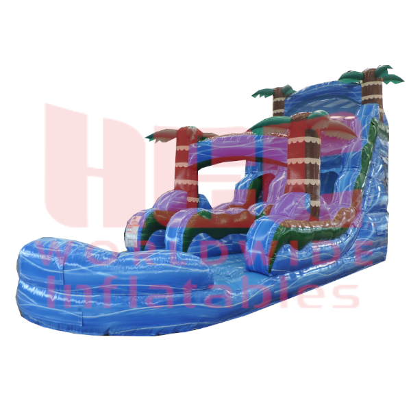 18 Foot Blue Hurricane® Single Lane Inflated Pool