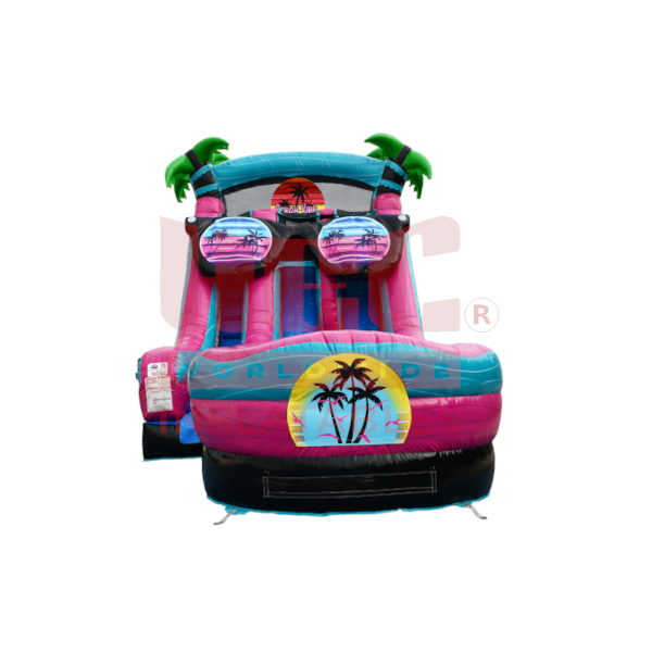 Piscina inflable de dos carriles Beach Vibe de 18 pies 