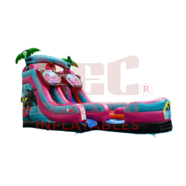 Piscina inflable de dos carriles Beach Vibe de 18 pies 