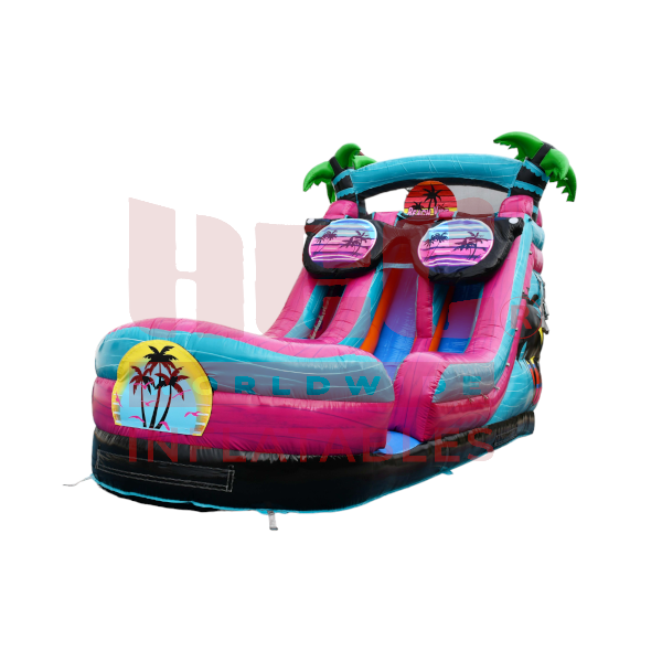 Piscina inflable de dos carriles Beach Vibe de 18 pies 