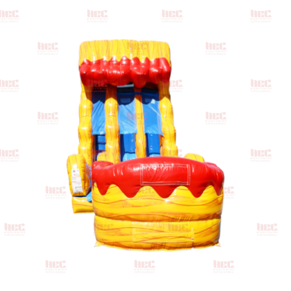 Piscina inflable de 18 pies con tobogán de lava XL de dos carriles 