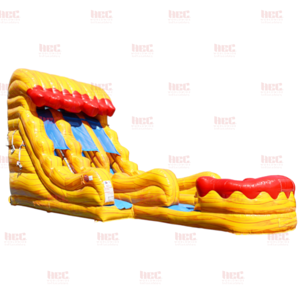 Piscina inflable de 18 pies con tobogán de lava XL de dos carriles 