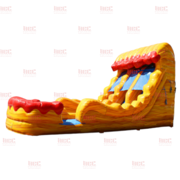 Piscina inflable de 18 pies con tobogán de lava XL de dos carriles 