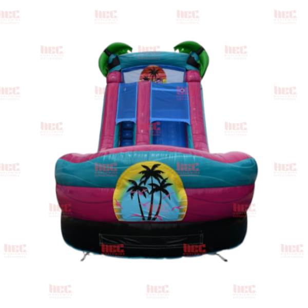 18 Foot Beach Vibe Single Lane Inflated Pool No Theme