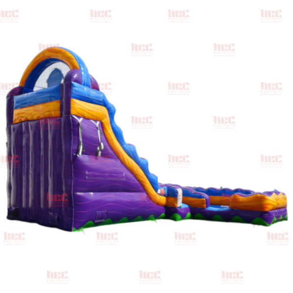 18 Foot Apex Double Lane Inflated Pool J Series Curved Slide