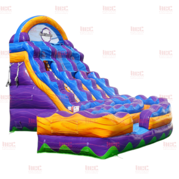 18 Foot Apex Double Lane Inflated Pool J Series Curved Slide