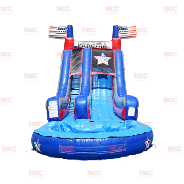 18 Foot Patriot Slide Single Lane Deep Pool