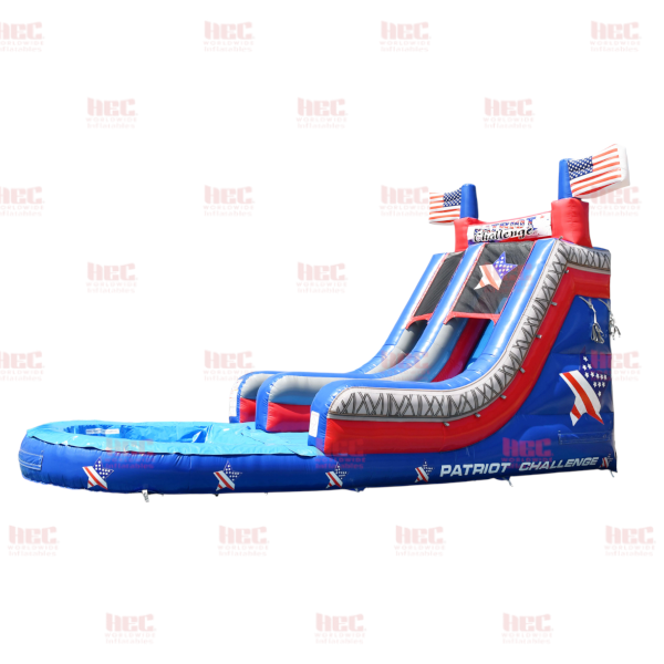 18 Foot Patriot Slide Single Lane Deep Pool