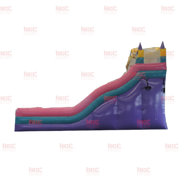 18 Foot Princess Slide Single Lane Inflated Pool