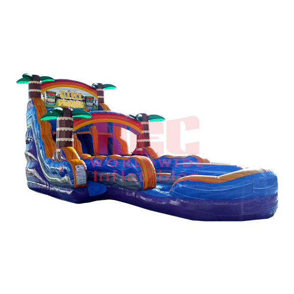 18 Foot Tiki Plunge® Double Lane Inflated Pool Extended Lane