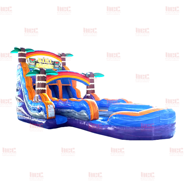 18 Foot Tiki Plunge® Double Lane Inflated Pool Extended Lane MP