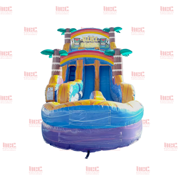 18 Foot Tiki Plunge® Double Lane Inflated Pool Extended Lane MP