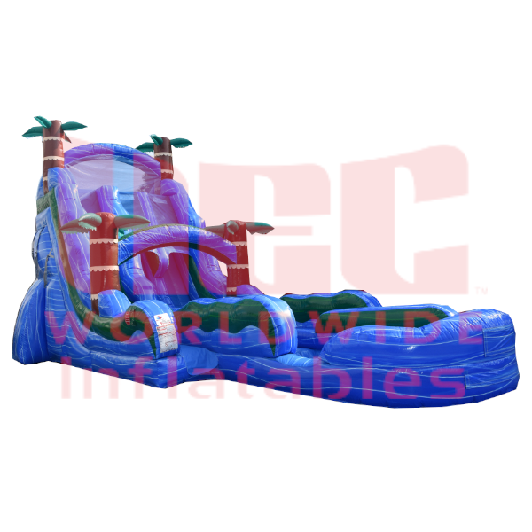 22 Foot Blue Hurricane® Double Lane Inflated Pool