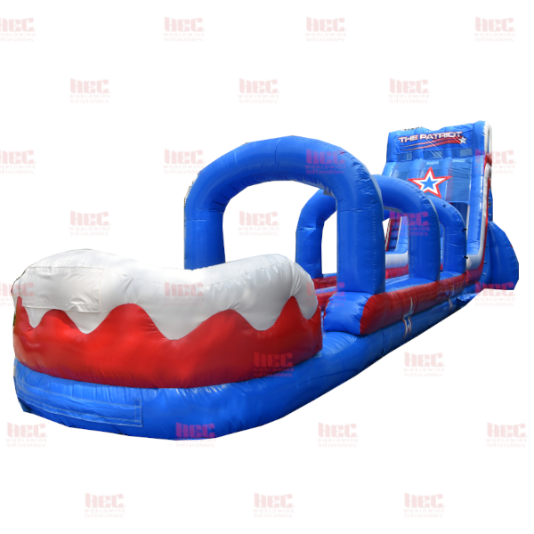 22 Foot Patriot Slide Double Lane Inflated Pool With Slip and Slide