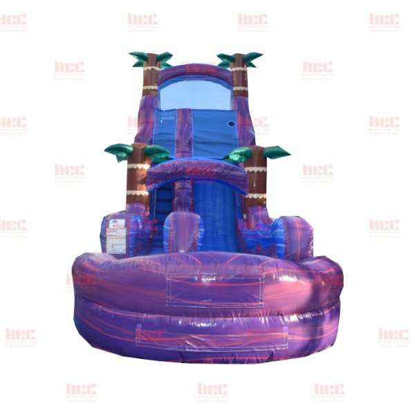 22 Foot Purple Hurricane® Single Lane Inflated Pool