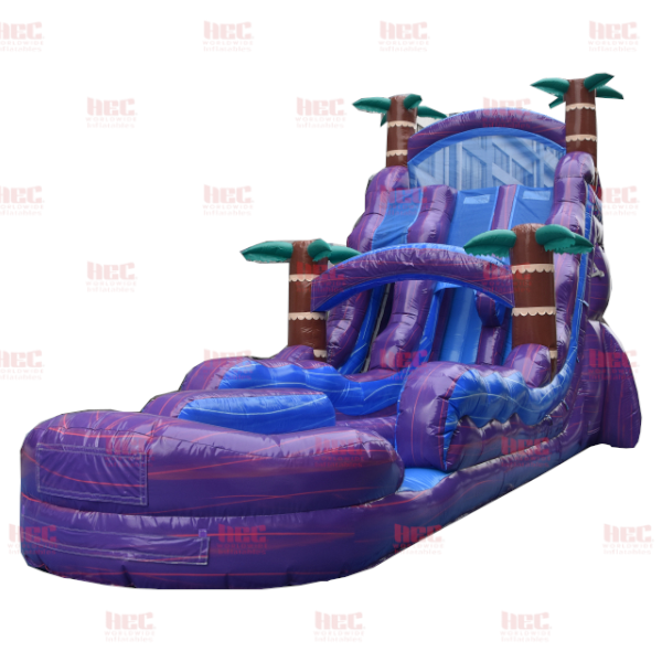22 Foot Purple Hurricane® Single Lane Inflated Pool