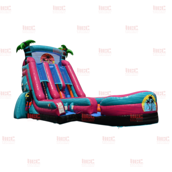 22 Foot Beach Vibe Double Lane Inflated Pool No Theme