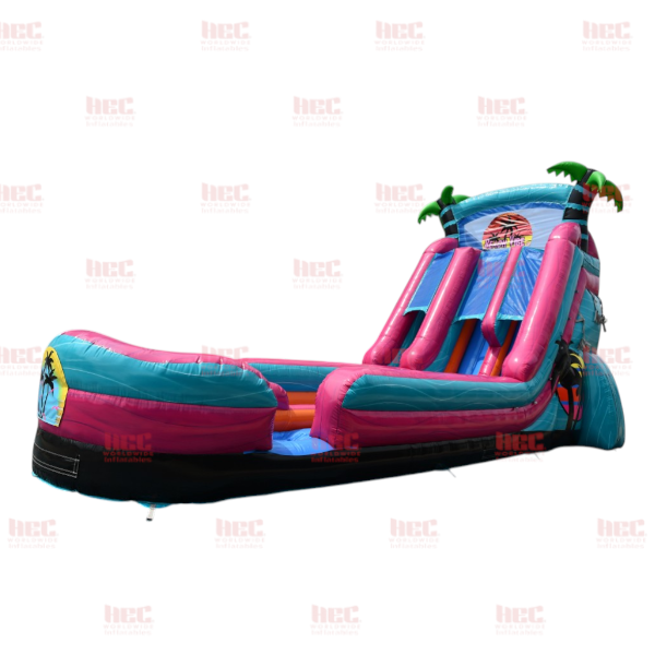 22 Foot Beach Vibe Double Lane Inflated Pool No Theme
