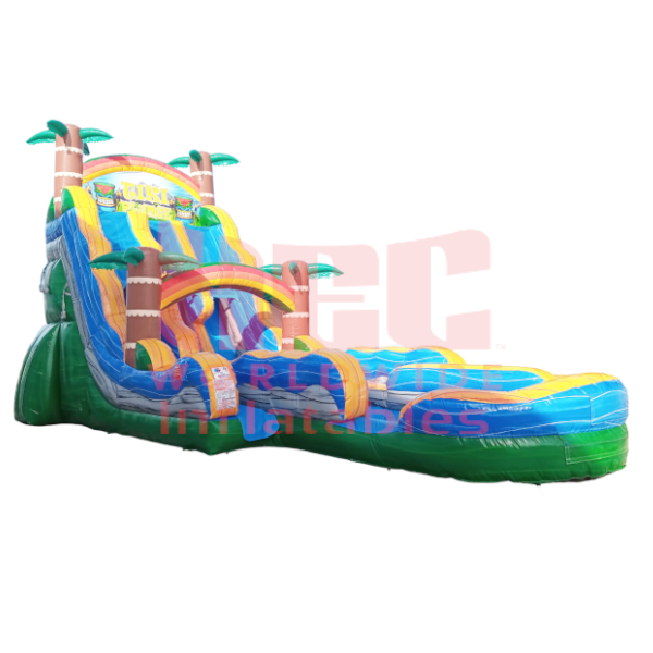 Piscina inflable de 22 pies Tiki Plunge® de doble carril con base de mármol morado 