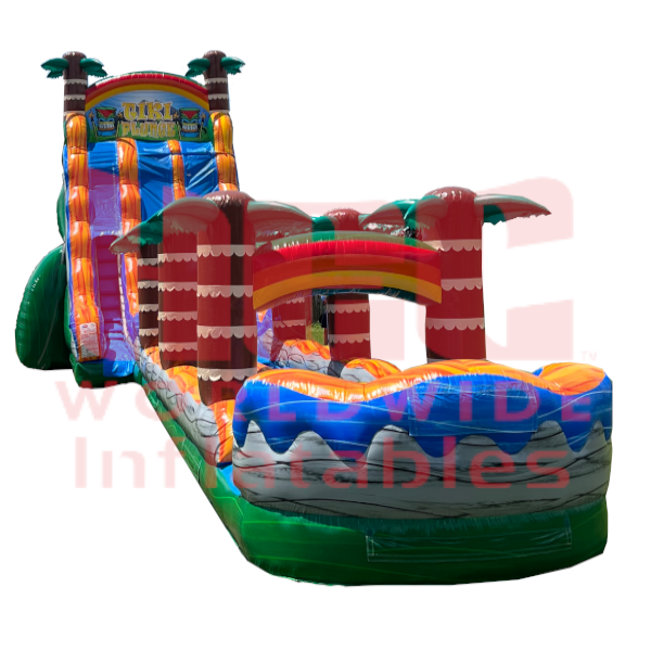 27' Tiki Plunge™ Slide Green Base | HEC-Worldwide.com | Orlando, FL